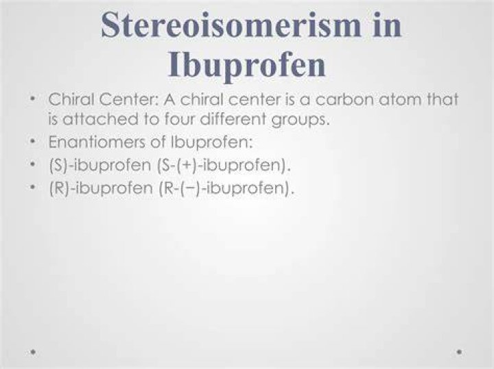 Where is the chiral center in ibuprofen?