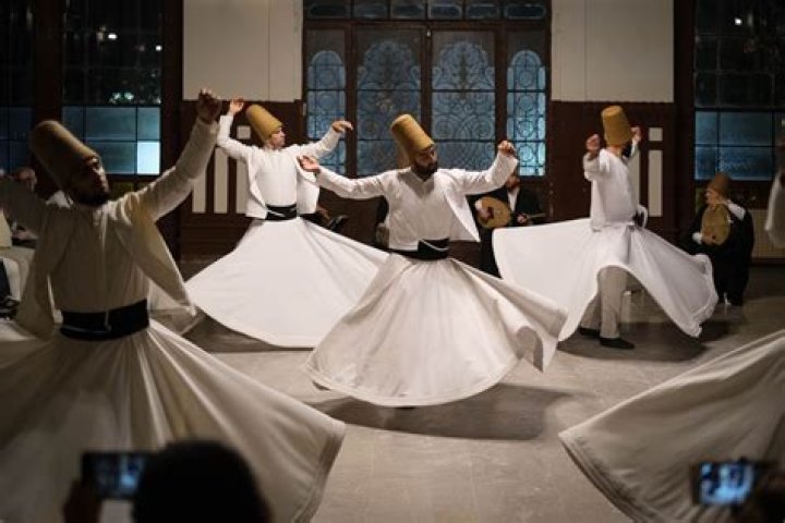 Which direction do whirling dervishes spin?