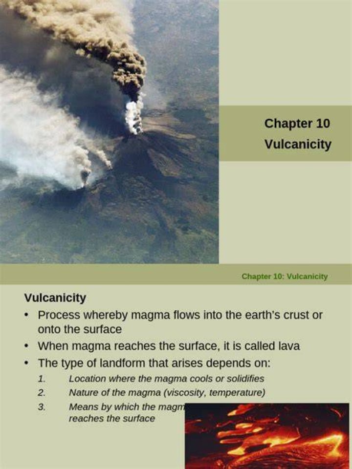 Which feature is product of vulcanicity?
