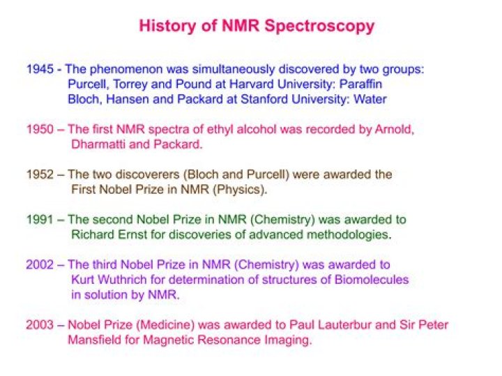 Who discovered nmr spectroscopy?