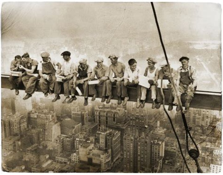 Who took lunch atop a skyscraper?
