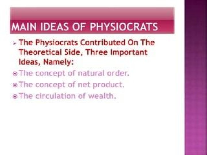 Why are physiocrats important?
