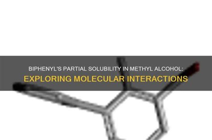 Why is biphenyl partially soluble in methyl alcohol?